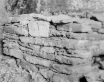 View of altar in St Columba's Cave, Ellary.
