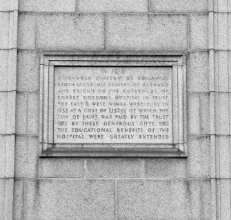 Detail of plaque.