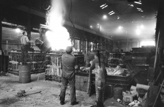 Falkirk, Muirhall Foundry
Interior, View showing men pouring large mould