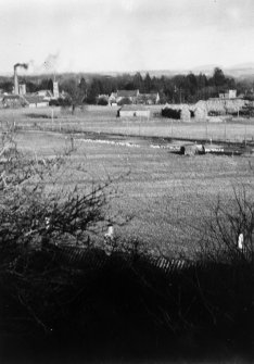 Almondbank, Royal Naval Stores Depot. View from SW looking to Huntingtower Bleachfield works across the mineral railway.