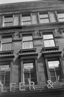 View of windows, 84-90 Miller Street, Glasgow.