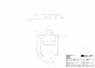 HES survey drawing: Plan and section of Gun Emplacement