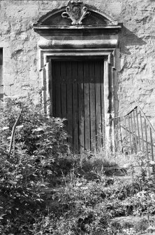 Detail of entrance doorway, Midhope Castle.