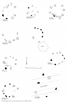 Publication drawing; comparitive plans of stone circles in South-east Perth.