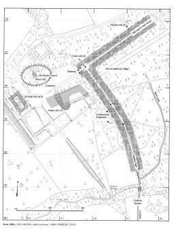 Publication drawing; plan of Scone Abbey and its environs 