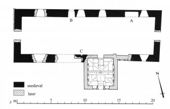 Publication drawing; Kinfauns church, phased plan
