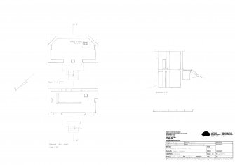 HES survey drawing: plans and section of WWII Battery Observation Post