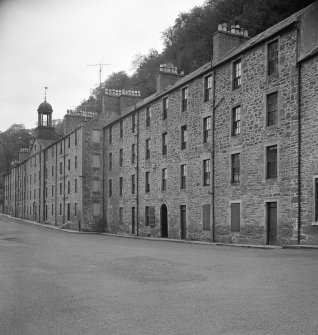 General view of New Buildings and Nursery Close, New Lanark, from South.

