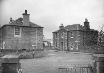 View of Entrance Lodges, New Lanark, from East.