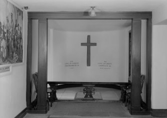 Interior view of David Livingstone's Memorial, Blantyre, showing shrine.
