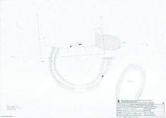 RCAHMS survey drawing: Strichen House recumbent stone circle, additions to plan DC44541