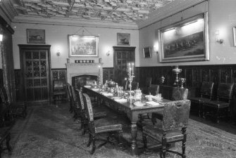 Interior.
View of dining room.