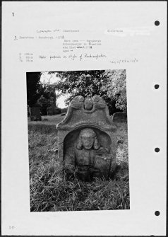 Notes and photographs relating to gravestones in Carrington Old Churchyard, Edinburgh, Midlothian.
