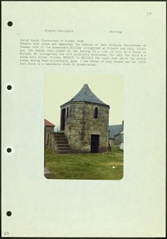 Photographs and research notes relating to graveyard monuments in Kilsyth Churchyard, Stirlingshire. 
