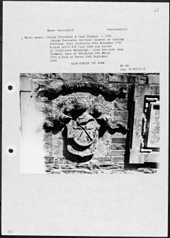 Photographs and research notes relating to graveyard monuments in Manor Churchyard, Peeblesshire. 
