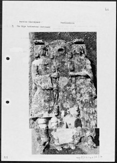 Photographs and research notes relating to graveyard monuments in Peebles Churchyard, Peeblesshire. 
