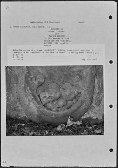 Photographs and research notes relating to graveyard monuments in Cambusnethan Old  Churchyard, Lanarkshire. 
