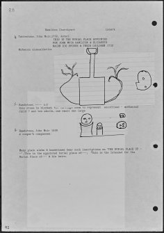 Photographs and research notes relating to graveyard monuments in Hamilton Churchyard, Lanarkshire. 
