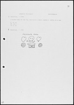Photographs and research notes relating to graveyard monuments in Ladykirk Churchyard, Berwickshire.