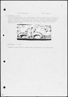 Photographs and research notes relating to graveyard monuments in Bolton Churchyard, East Lothian. 
