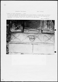 Photographs and research notes relating to graveyard monuments in Ormiston Churchyard, East Lothian. 
