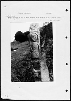 Photographs and research notes relating to graveyard monuments in Yetholm Churchyard, Roxburghshire. 
