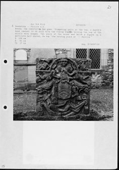 Photographs and research notes relating to graveyard monuments in Old Kirk Churchyard, Ayr, Ayrshire. 
