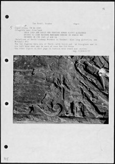 Photographs and research notes relating to graveyard monuments in The Howff, Dundee, Angus. 

