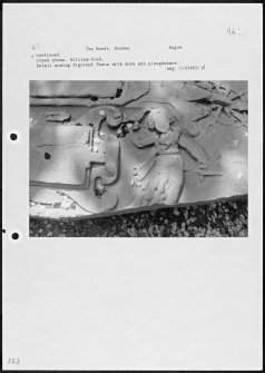 Photographs and research notes relating to graveyard monuments in The Howff, Dundee, Angus. 

