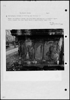 Photographs and research notes relating to graveyard monuments in The Howff, Dundee, Angus. 
