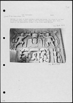 Photographs and research notes relating to graveyard monuments in Liff Churchyard, Angus. 
