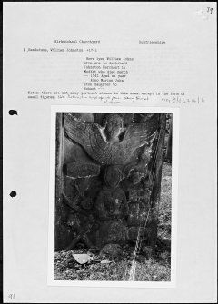Photographs and research notes relating to graveyard monuments in Kirkmichael Churchyard, Dumfries.