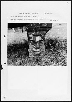 Photographs and research notes relating to graveyard monuments in Port of Menteith Churchyard, Perthshire.