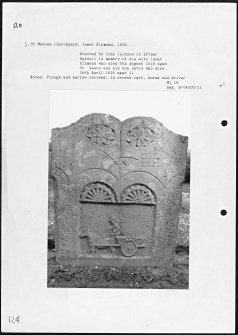 Photographs and research notes relating to graveyard monuments in St Madoes Churchyard, Perthshire.