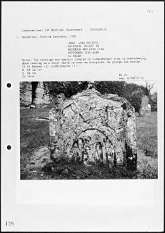 Photographs and research notes relating to graveyard monuments in Cambusmichael (St Martin's) Churchyard, Perthshire.