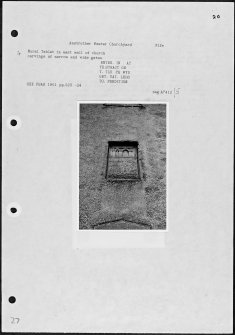 Photographs and research notes relating to graveyard monuments in Anstruther Wester Churchyard, Fife.  
