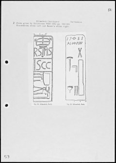 Photographs and research notes relating to graveyard monuments in Kilmadock Churchyard, Perthshire. 

