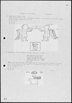 Photographs and research notes relating to graveyard monuments in Kilspindie Churchyard, Perthshire. 

