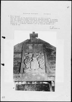 Photographs and research notes relating to graveyard monuments in Kincardine Churchyard, Perthshire. 

