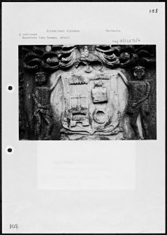 Photographs and research notes relating to graveyard monuments in Kirkmichael Glenshee Churchyard, Perthshire. 

