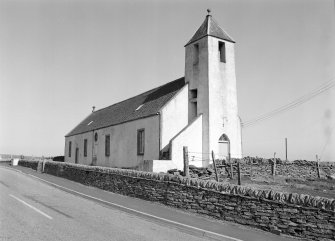View from SE showing SSW and ESE fronts of Reay Parish Church.	