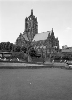 General view from SSW showing Coats Memorial Church, High Street, Paisley. 