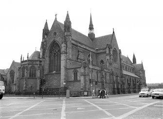 View from NE showing ENE and NNW fronts of St Ninian's Episcopal Cathedral, Atholl Street, Perth.