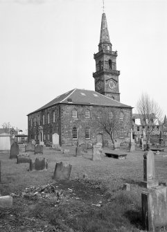 View from WSW showing SW and NW fronts of High Church, Church Hill, Paisley.