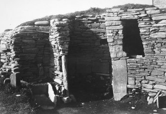 Detail of secondary building in broch interior.