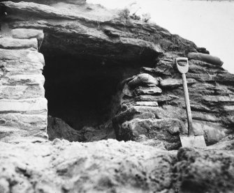 Excavation photograph, 1929-30. Copy negative 1995. Original print in Print Room.
Original photograph annotated on back:"Prehistoric building   
                                                            Papa Westray Orkney"





