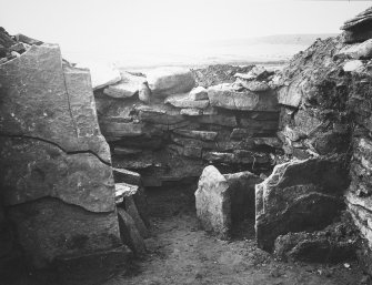 Interior view of the chambered cairn.