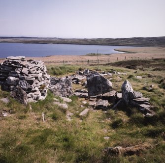 Deatil of chamber, viewed from W