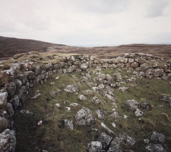View of the interior of the Dun Hallin broch.
