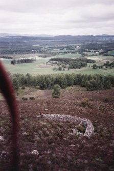 Milton Burn; view of sheep shelter and pen.